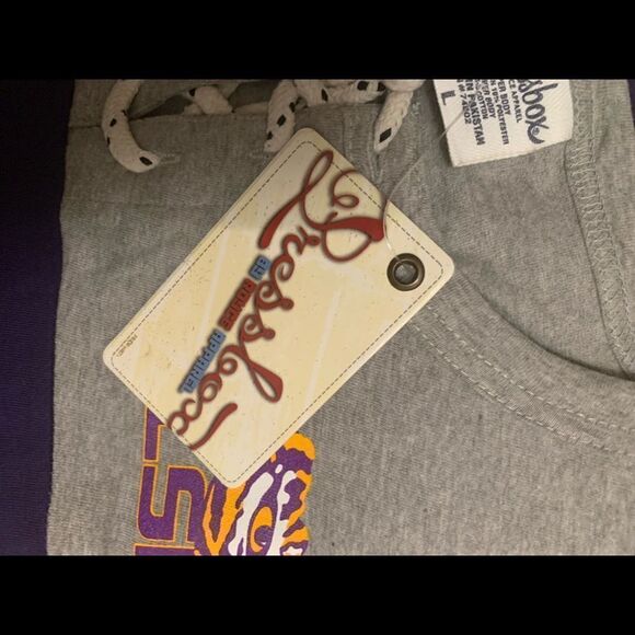 NWT Womens LSU Team Shirt with Draw String Collar   - Picture 10 of 15